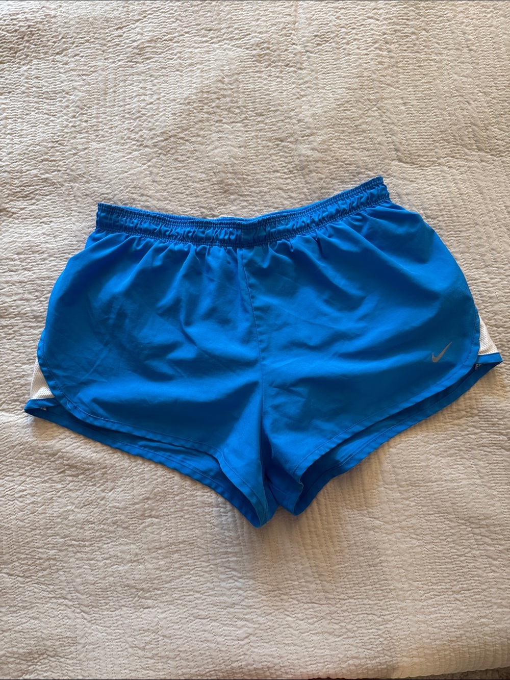 Nike Dri-Fit Blue and White Athletic Shorts